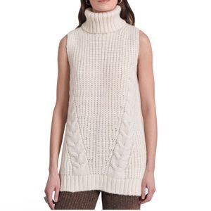 Eleven Six Taylr Sweater Tank Size M/L Ivory Tunic NWT $328